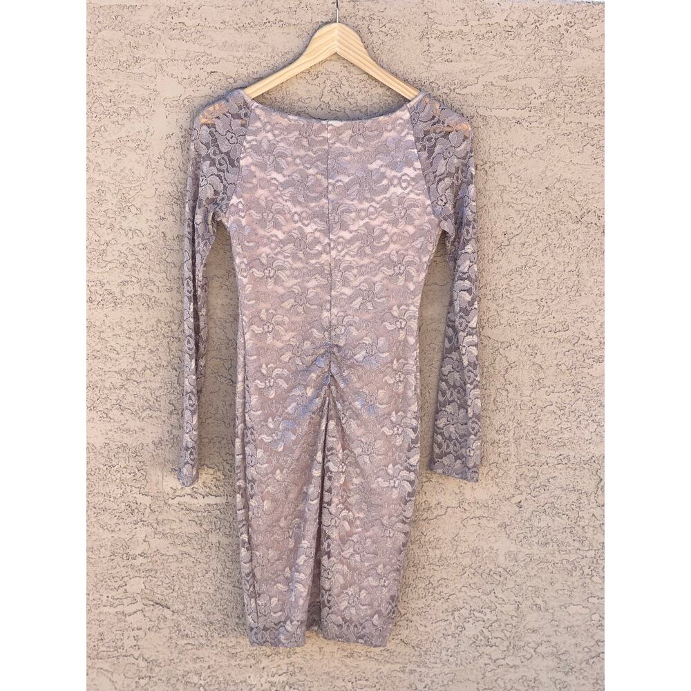Honey and Rosie Long sleeved Sparkly lace Mini Dress - XS - Picture 3 of 6